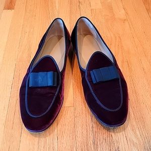Men's velvet dress loafers
